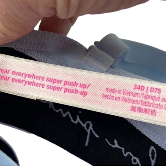 Pink Victoria’s Secret Super Push Sz34D Bra NWOT - Picture 7 of 7